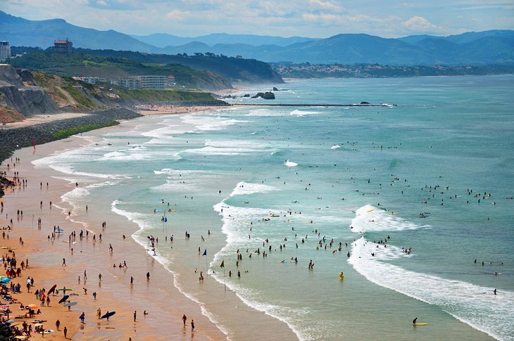 A Biarritz beach