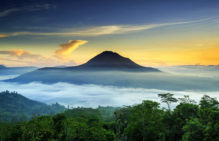 Mount Batur at sunrise