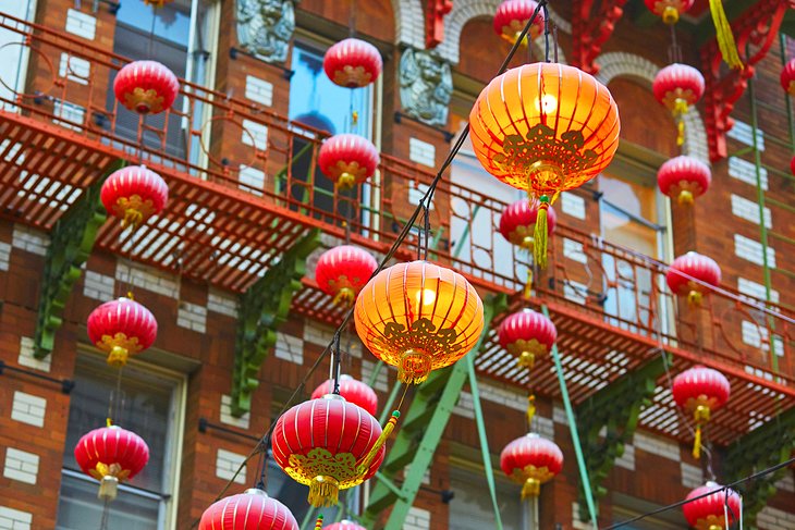 Red Lanterns in Chinatown