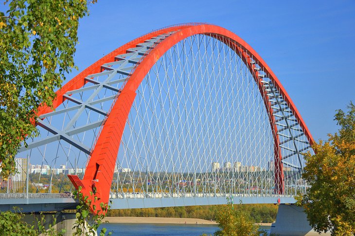 Bridge over the Ob River in Novosibirsk