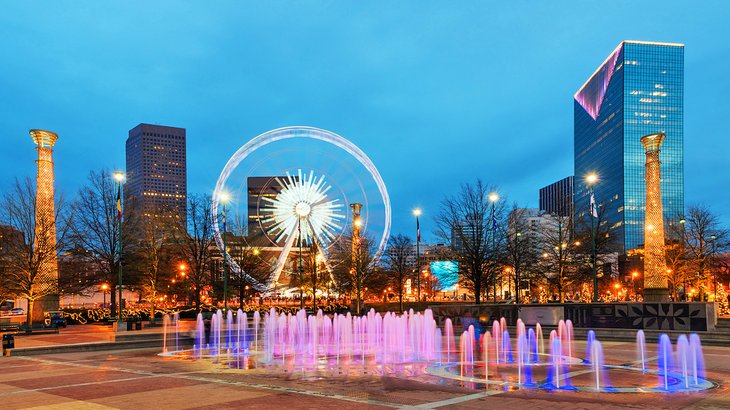Georgia Atlanta Top Attractions Watch Dancing Fountains Centennial Olympic Park 