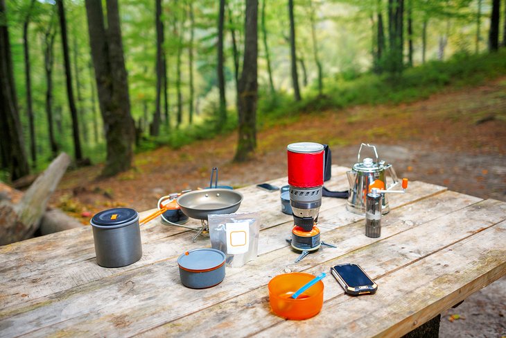 Camping in the woods essentials