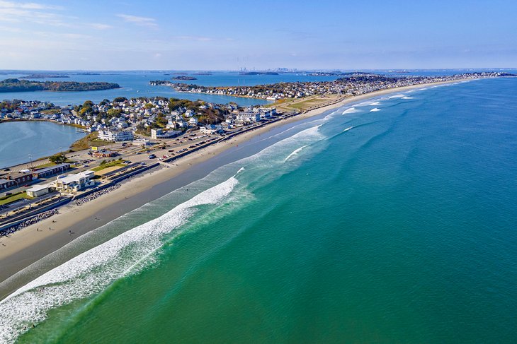 Massachusetts Boston Area Top Rated Beaches Nantasket Aerial 