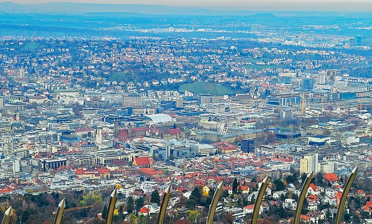 View from the TV tower in Stuttgart