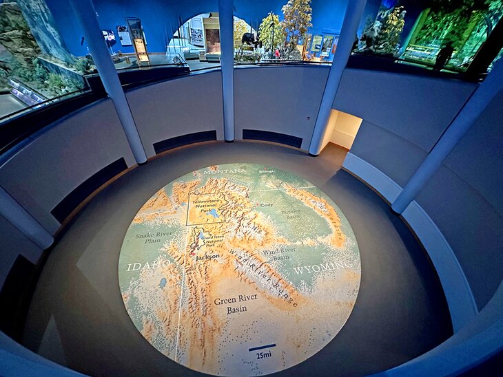 A map at the Buffalo Bill Center of the West