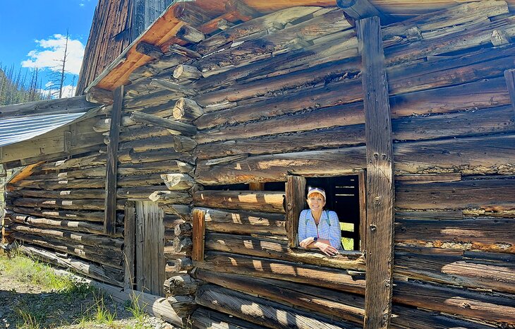 Author Anietra Hamper at Kirwin Ghost Town 