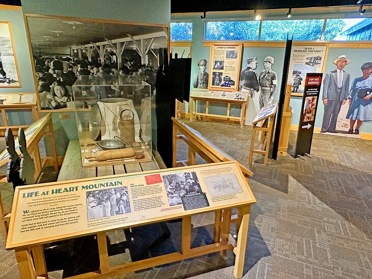 A display at the Heart Mountain Interpretive Center