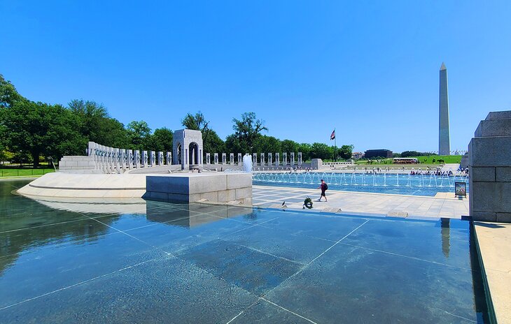 The WWII Memorial and the Washington Monument on the National Mall