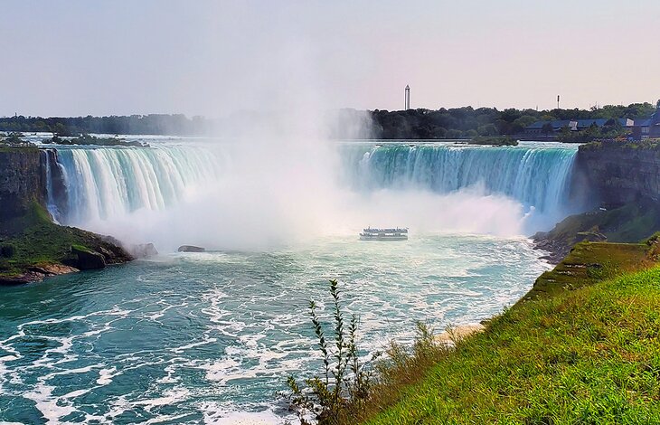 View of Horseshoe Falls and Maid of the Mist from Canada 