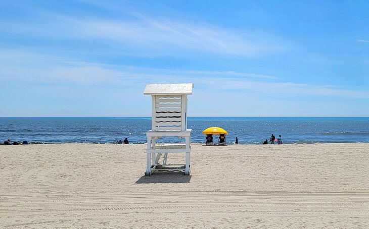 A lifeguard stand on Carolina Beach