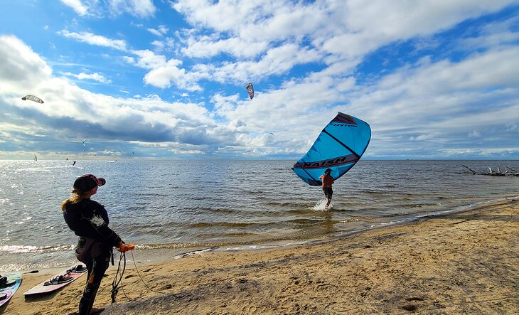 Kiteboarders in the Outer Banks