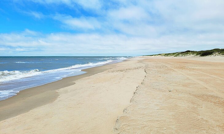 The beach in front of the Ocracoke Campground