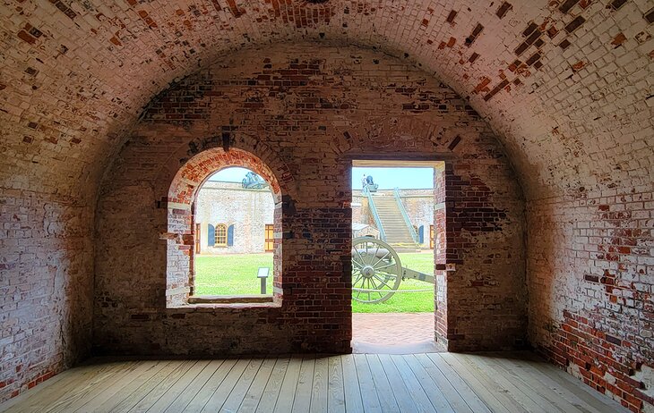 View from a room in Fort Macon