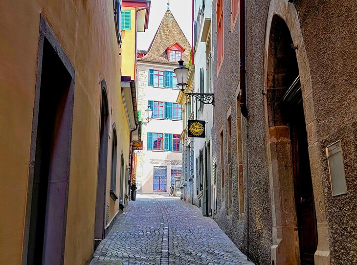 A street in the Old Town of Zurich