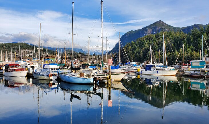 Boats on the waterfront in Squamish