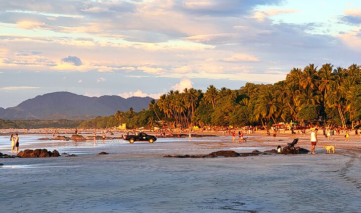 Low tide at sunset in Tamarindo, Costa Rica