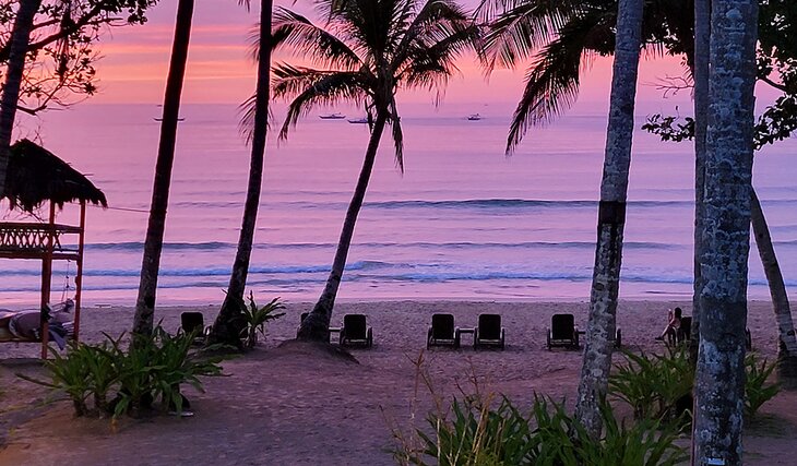 Sunset over a beach in Sabang