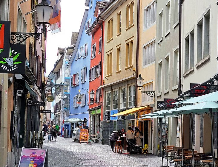 A street scene in Zurich