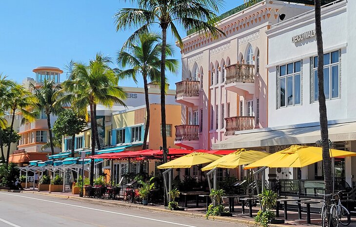 The Art Deco District in Miami Beach, Florida