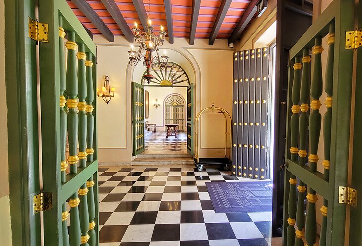 Architectural detail at Hotel El Convento in Old San Juan