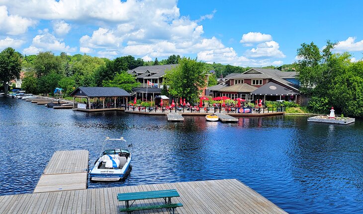 A waterfront restaurant in Huntsville