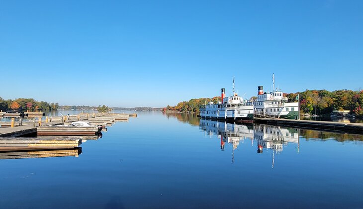 Steamships docked in Gravenhurst