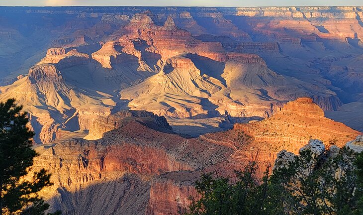 The Grand Canyon from Mather Point in the late afternoon sun