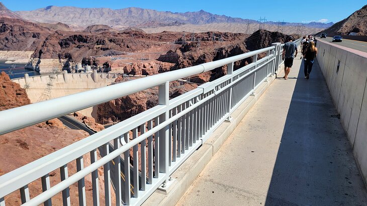 Pedestrian area of the  Mike O'Callagan - Pat Tillman Memorial Bridge