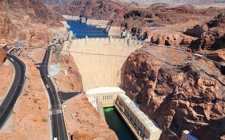 View of Hoover Dam from Mike O'Callagan - Pat Tillman Memorial Bridge