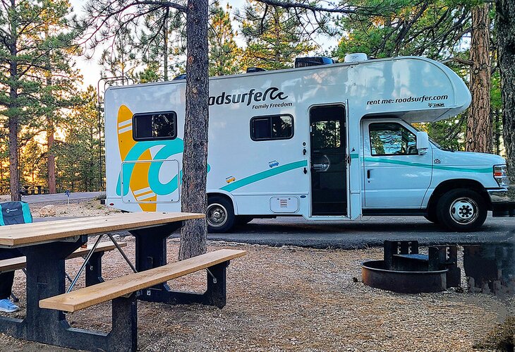 Author Lana Law's rental RV at Bryce Canyon North Campground