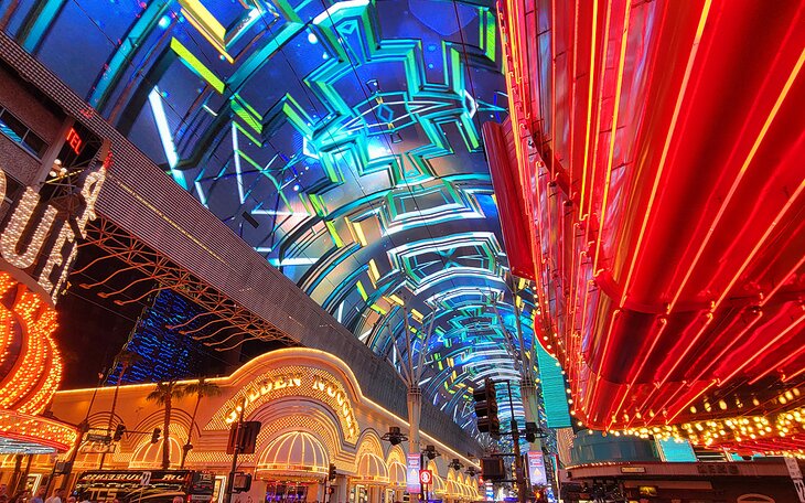 Fremont Street at night