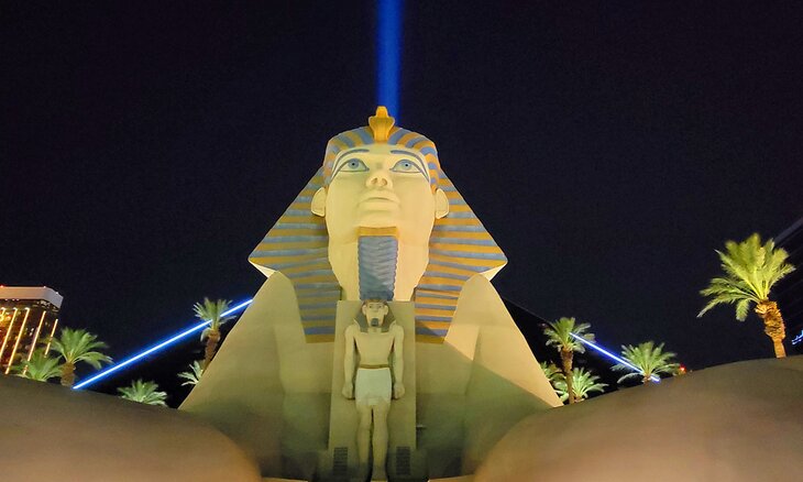 The beam of light off the top of the Luxor Pyramid in Las Vegas