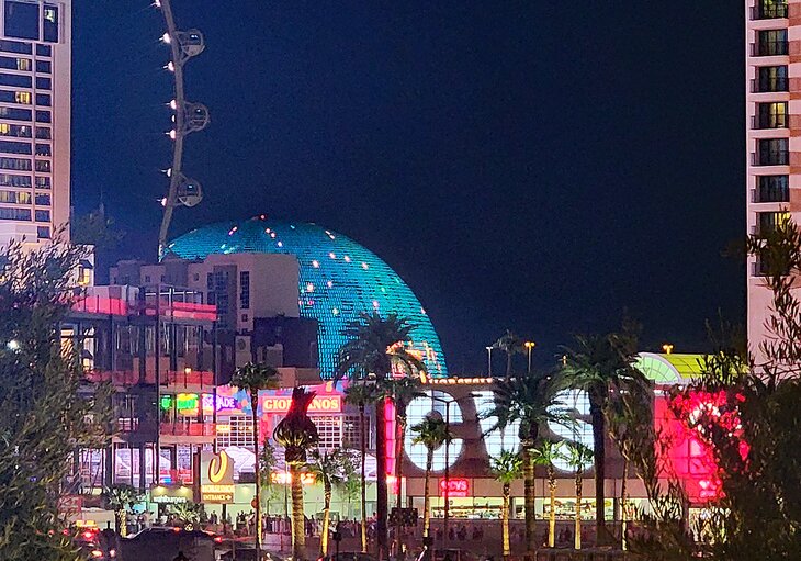 The Sphere in Las Vegas at night | Photo Copyright: Lana Law