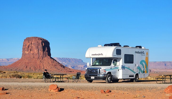 Camping at The View Campground in Monument Valley