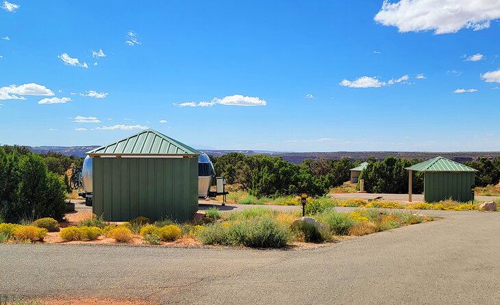 Campsites at Wingate Campground in Dead Horse Point State Park