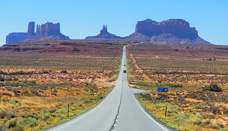 View from Forrest Gump Point looking towards Monument Valley