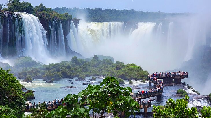 Visitors at Iguaçu Falls, Brazil