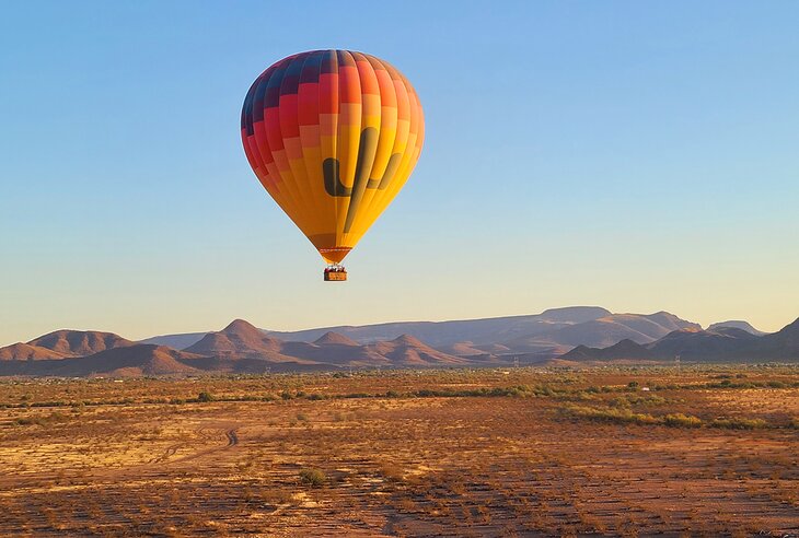 A hot air balloon in the morning outside of Phoenix | Photo Copyright: Michael Law